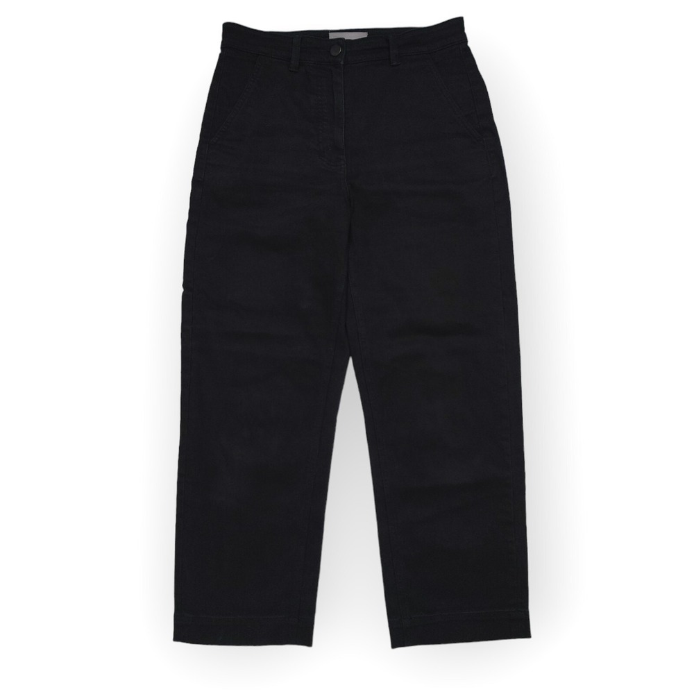 Everlane Jeans Womens 4 Cropped Straight Regular High Waisted Overdyed Black